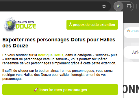 Épingler l'extension